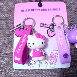 Hello Kitty and Friends Pink Keychain Set💗💕
